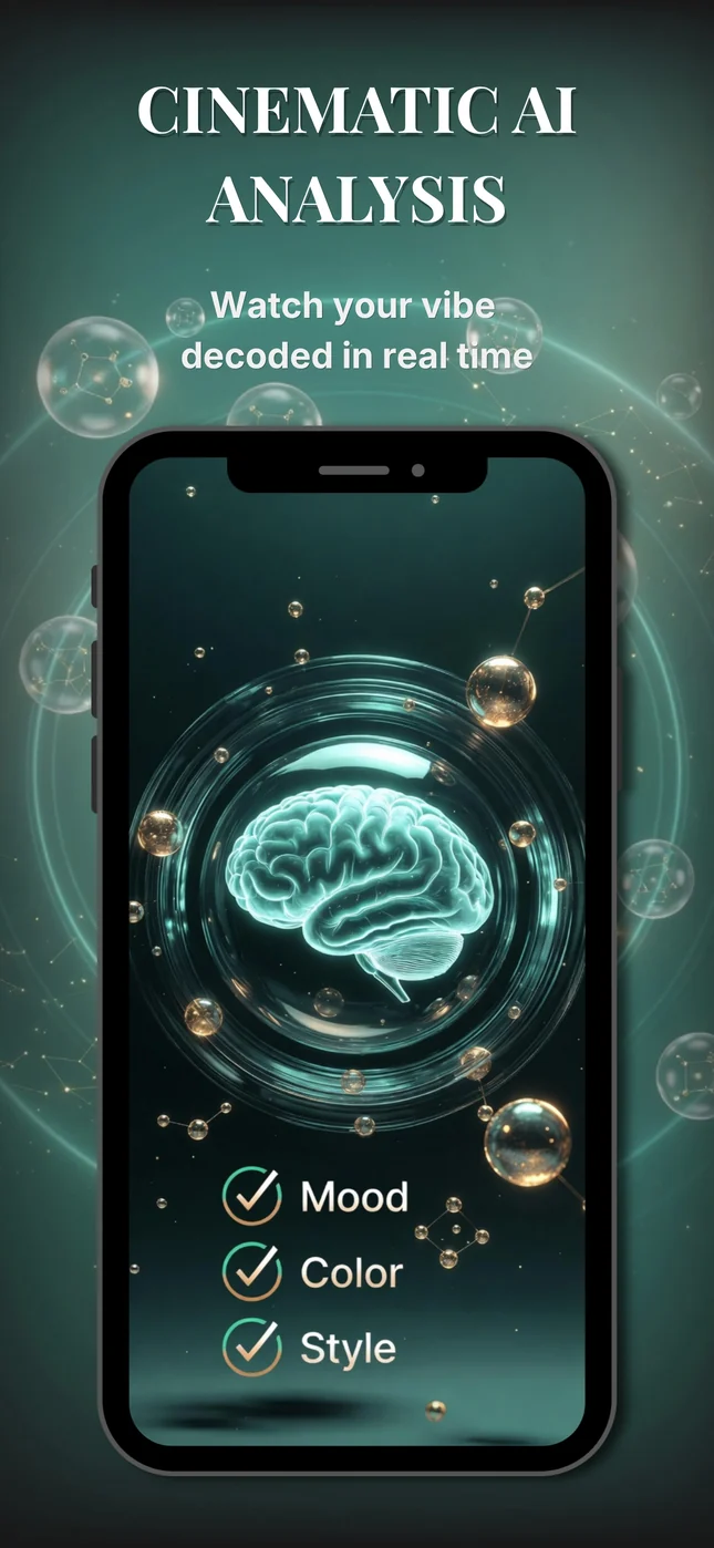 ScentVibe AI analyzing a photo for mood, color and style