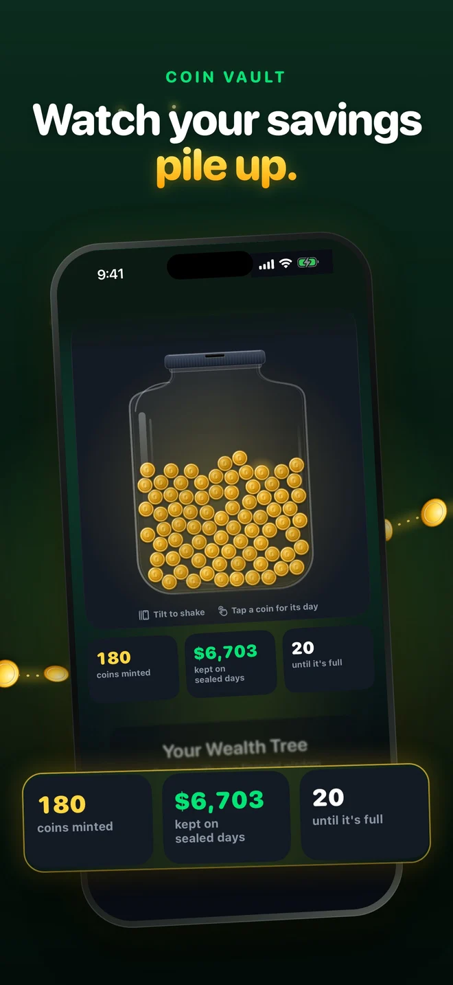 Coin Vault: watch your savings pile up